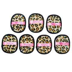 MakeUp Eraser two-sided exfoliating design demonstrates erasing makeup and exfoliating in one pass.