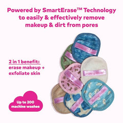 MakeUp Eraser two-sided fiber closeup highlights erase and exfoliate capabilities.