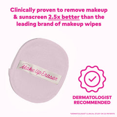 MakeUp Eraser water-activated fibers close-up gently removing makeup