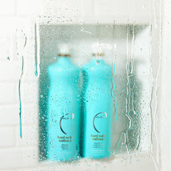 Malibu C Hard Water Conditioner bottle closeup highlighting deep hydration and mineral protection.