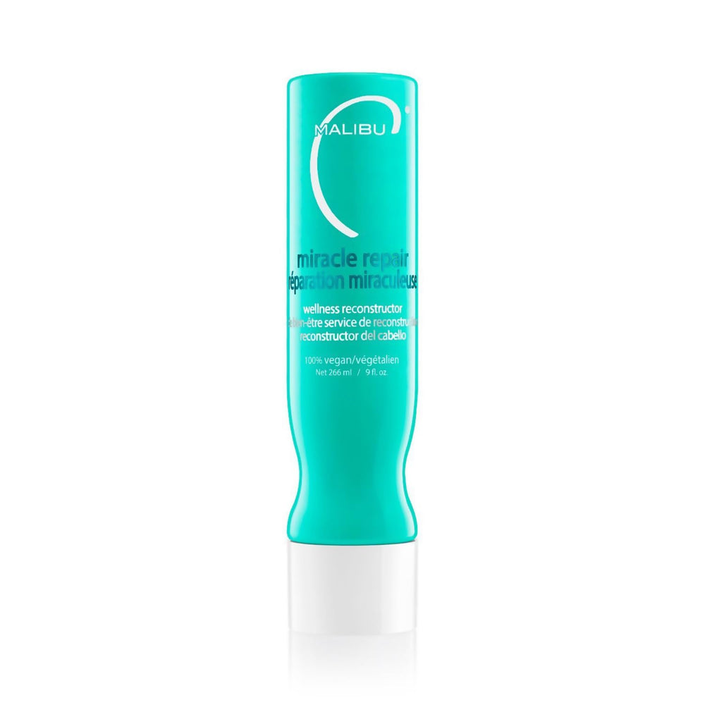 Malibu C Miracle Repair bottle with orange scent promotes refreshed, hydrated hair