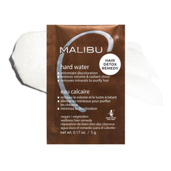 Malibu C packet front view showing branding and single-use convenience
