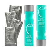 Malibu C Scalp Wellness Shampoo bottle showing soothing cleanse for dry scalp