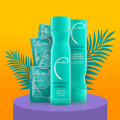 Malibu C Swimmers Summer Essentials Kit packaging suggests family-friendly pool hair care routine.