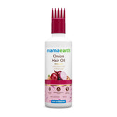 Mamaearth Onion Hair Oil bottle 150ml for daily scalp nourishment and styling.