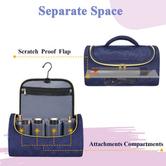 Mancro Airwrap travel case clear pocket keeps small accessories visible and accessible.