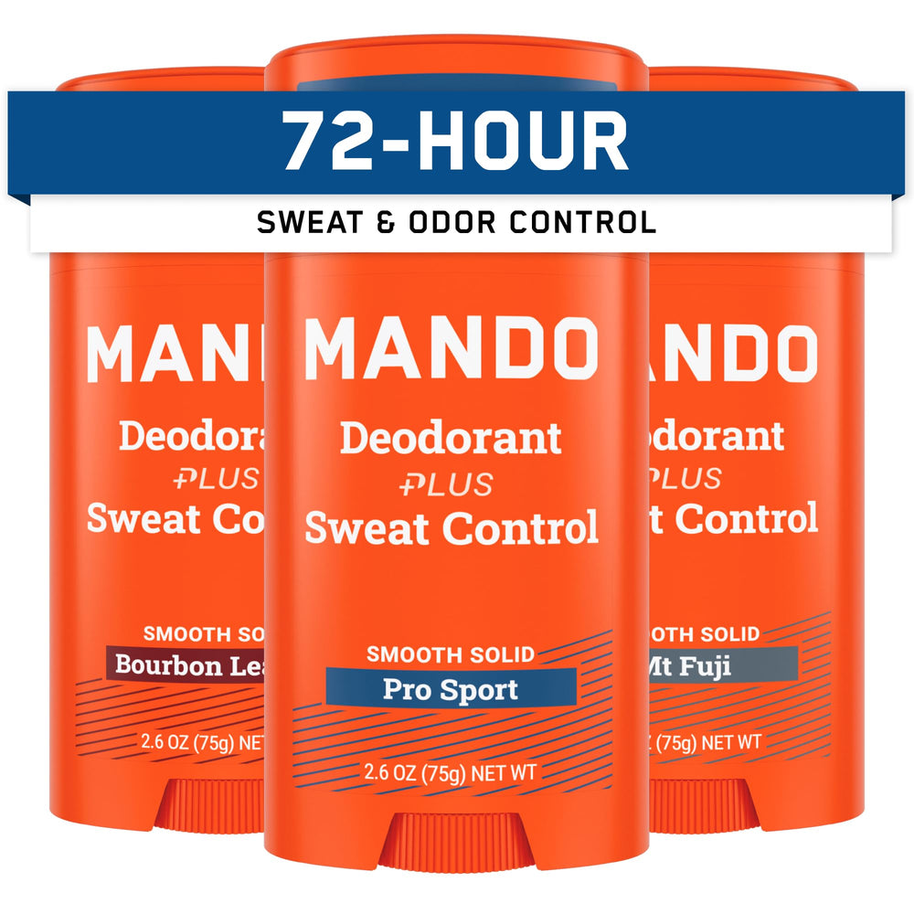 Mando Bourbon Leather antiperspirant stick applying for long-lasting freshness and odor control