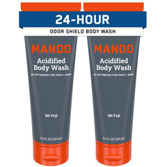 Mando Odor Shield bottle pour shows 24-hour odor control