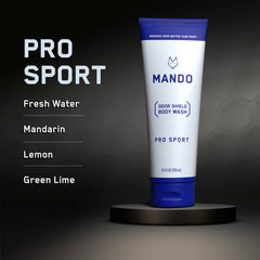 Mando Odor Shield bottle pour demonstrates easy, mess-free use.