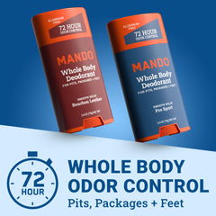 Mando Pro Sport stick provides all-day odor control for active wear.