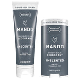 Mando tube deodorant in use provides smooth, invisible odor protection all day.