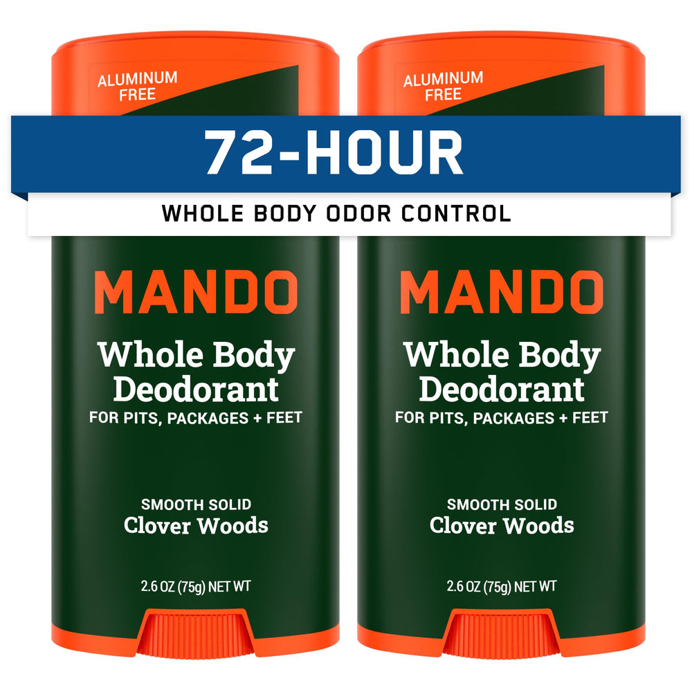 Mando Whole Body Deodorant 2-pack ready for daily wear and travel.
