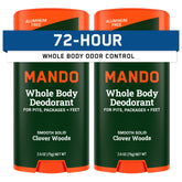 Mando Whole Body Deodorant 2-pack ready for daily wear and travel.