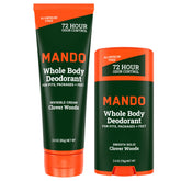 Mando whole body deodorant cream-tube provides long-lasting odor control for all-day freshness.