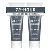 Mando Whole Body Deodorant pack-front shows two-pack for all-day odor control.