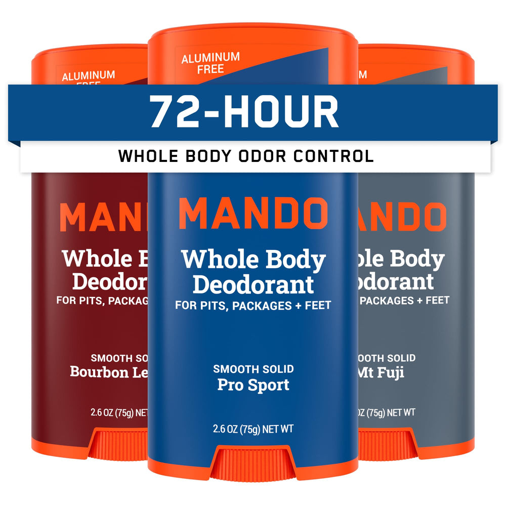 Mando Whole Body Deodorant pack3 box shown for all-day odor control.