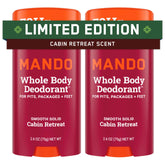 Mando Whole Body Deodorant stick pack two units for all-day protection.