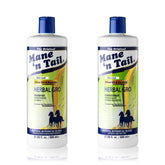 Mane 'n Tail Herbal-Gro shampoo bottle shines with gentle cleansing.