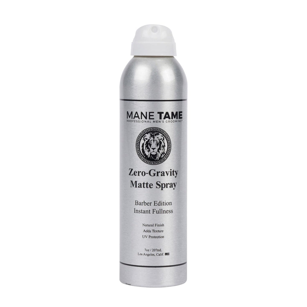 Mane Tame Zero-Gravity bottle demonstrates instant fullness with a matte feel.