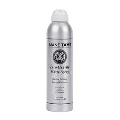 Mane Tame Zero-Gravity bottle demonstrates instant fullness with a matte feel.