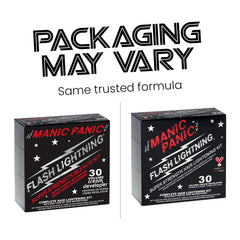 MANIC PANIC 30 volume developer for maximum lift on dark hair.