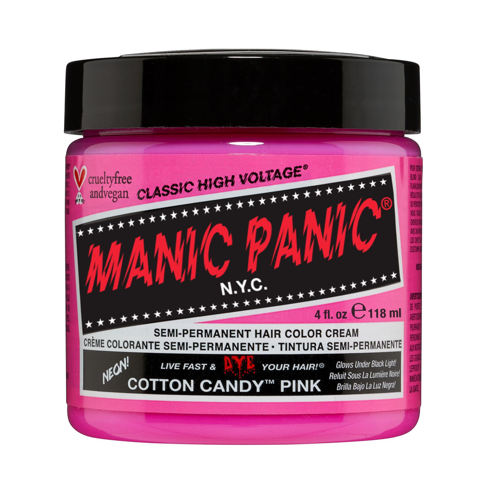 MANIC PANIC Classic Cotton Candy Pink bottle ready for bold DIY color