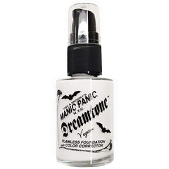 MANIC PANIC Dreamtone foundation bottle closeup showing oil-free base for lightweight coverage