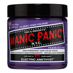 MANIC PANIC Electric Amethyst bottle pour shows vibrant DIY color.