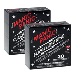MANIC PANIC Flash Lightning bleach powder for even lift and color preparation.