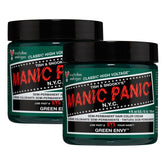 MANIC PANIC Green Envy bottle closeup highlights vibrant emerald shade for vivid color.