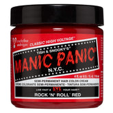 MANIC PANIC Rock N Roll Red bottle shows vibrant color payoff for DIY dyeing.
