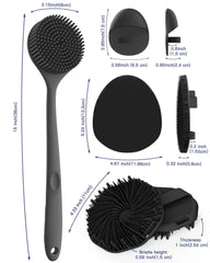 Manmihealth soft bath glove bristles provide rich lather and gentle exfoliation