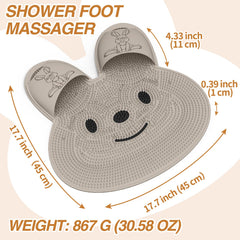 Manmihealth upgrade foot scrubber with suction cups close-up highlights secure grip