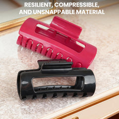 Manoai Original Hair Claw Clip closeup teeth show secure hold for various hair types.