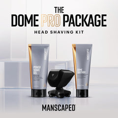 MANSCAPED Dome Shaver PRO five rotary blades for precise glide over scalp contours.