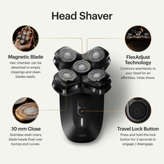 MANSCAPED The Dome Shaver Pro FlexAdjust tech contouring the scalp for close contact