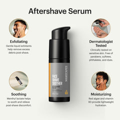 MANSCAPED Face Shave Soother texture on skin highlights gentle hydration and clear finish