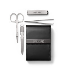 MANSCAPED Shears 2.0 case close-up for travel-ready grooming tools.