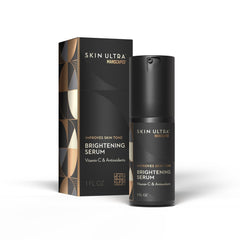 MANSCAPED Skin Ultra Brightening Serum bottle on clean surface for glow focus