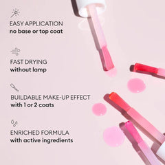 Manucurist Active Glow Cranberry brush-closeup demonstrates smooth application