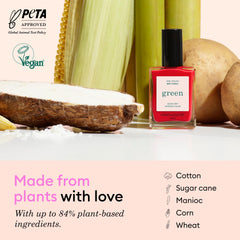 Manucurist Green base coat application for a smooth manicure