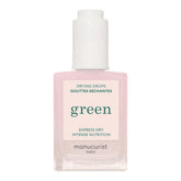 Manucurist Green Drying Drops bottle close-up showing quick-dry nails with ceramides