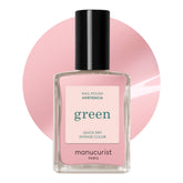 Manucurist Hortencia bottle close-up showing sheer pink shade for natural-looking nails