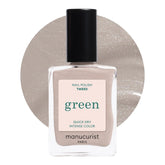 Manucurist Green Tweed bottle with pearlescent grey polish and shine