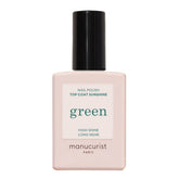 Manucurist Green Sunshine Top Coat bottle close-up showing glossy gel-like shine