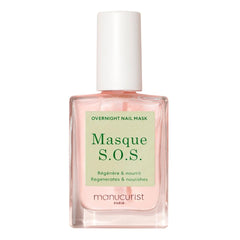 Manucurist SOS Nail Mask packaging highlights plant-based formula for healthy nails.