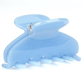 MAORULU medium acetate clip blue closeup showcases glossy finish for daily wear.
