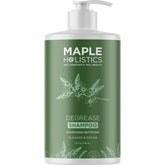 Maple Holistics clarifying shampoo bottle full for deep cleanse against buildup