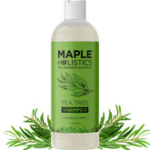 Maple Holistics clarifying shampoo bottle shows product for oil control without stripping hair