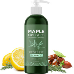 Maple Holistics Degrease Shampoo bottle for oil control and scalp purification.